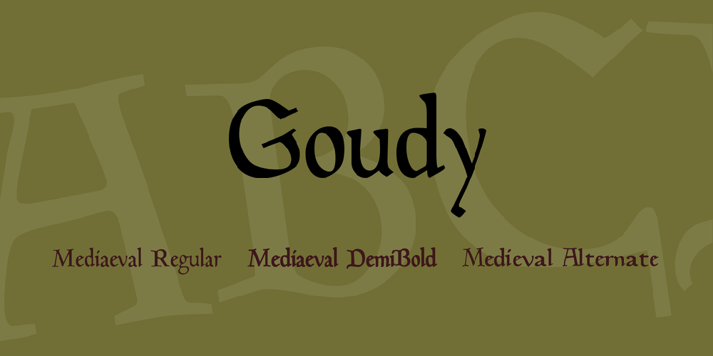 Пример шрифта Goudy