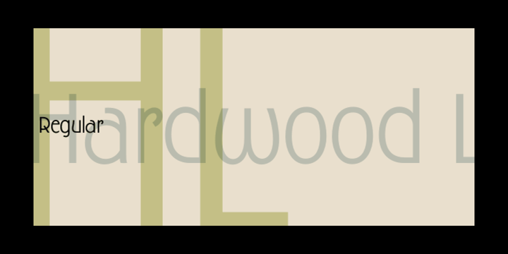 Пример шрифта Hardwood