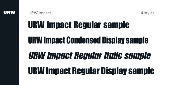 Пример шрифта Impact Regular
