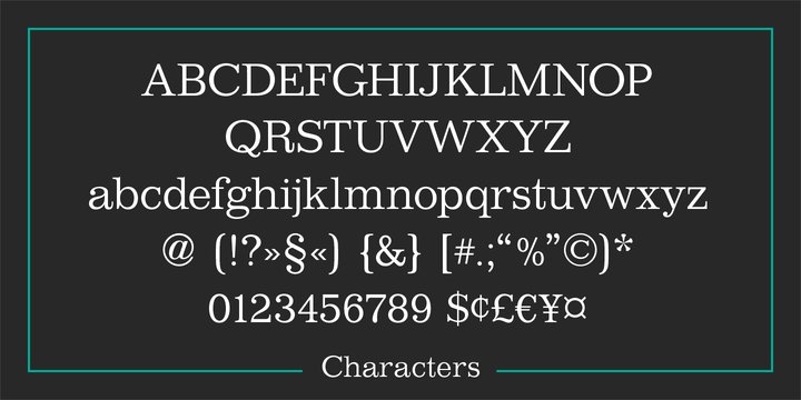 Пример шрифта Impressum Italic