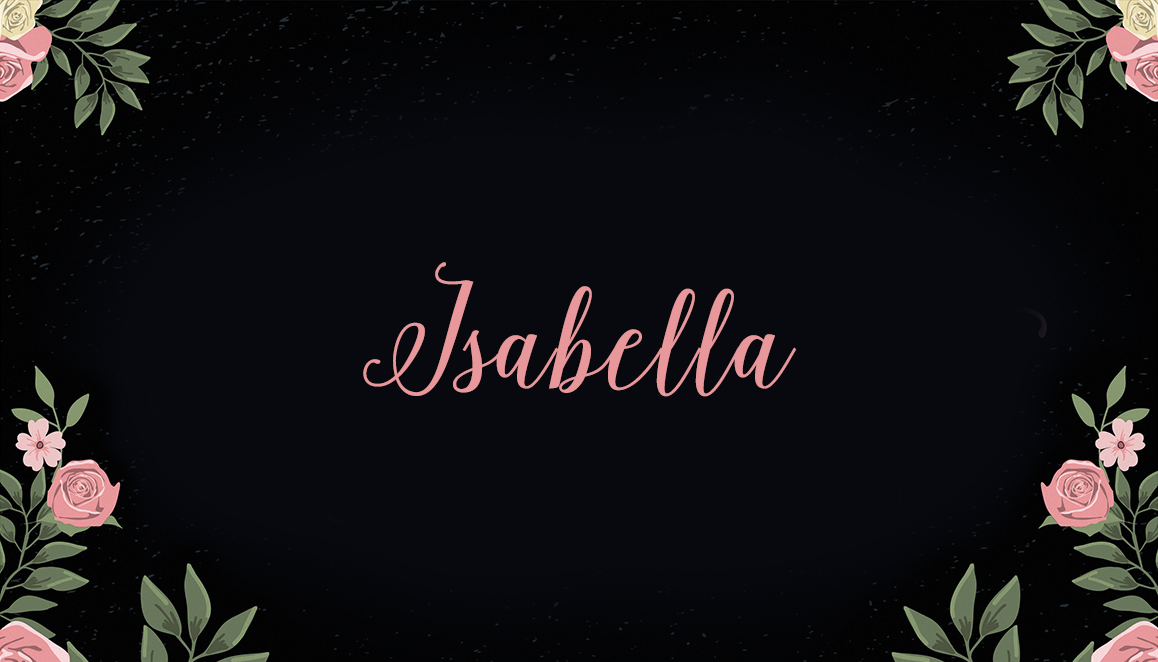 Пример шрифта Isabella