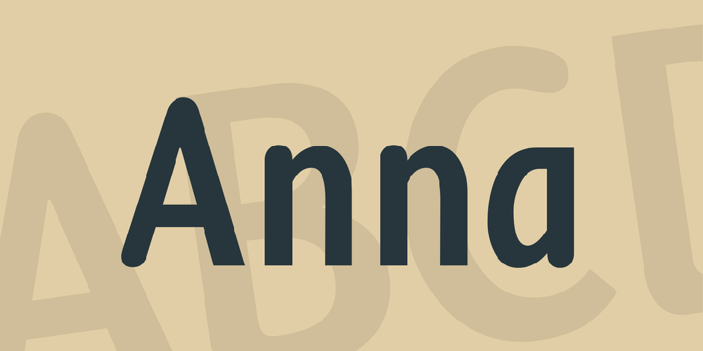 Пример шрифта Anna