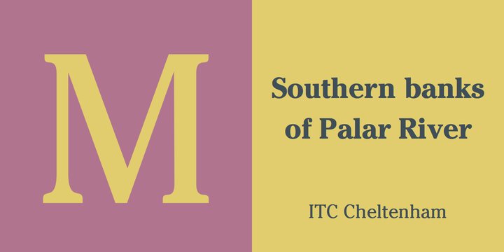 Пример шрифта ITC Cheltenham Light Cond Italic
