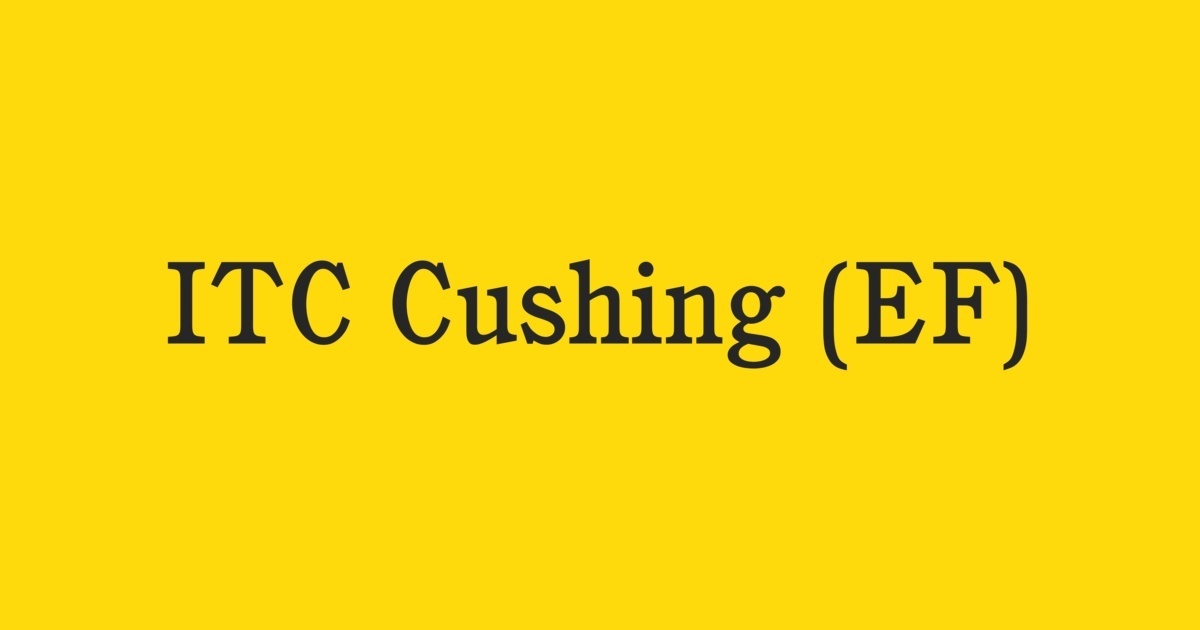 Пример шрифта ITC Cushing