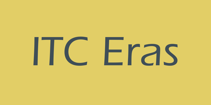 Пример шрифта ITC Eras