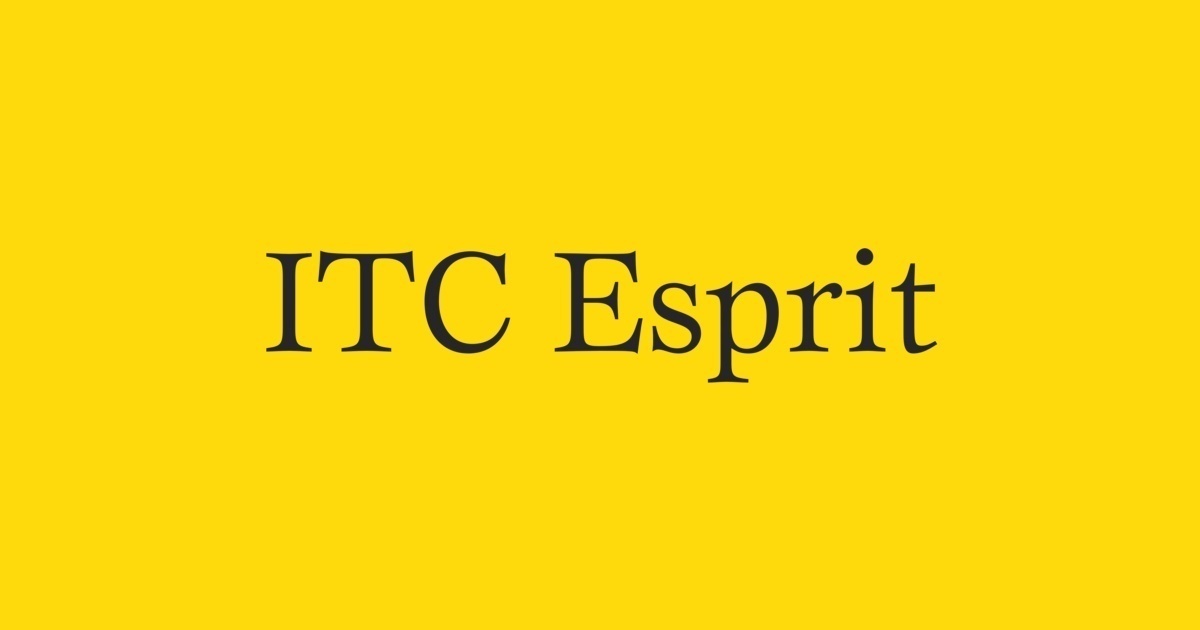 Пример шрифта ITC Esprit