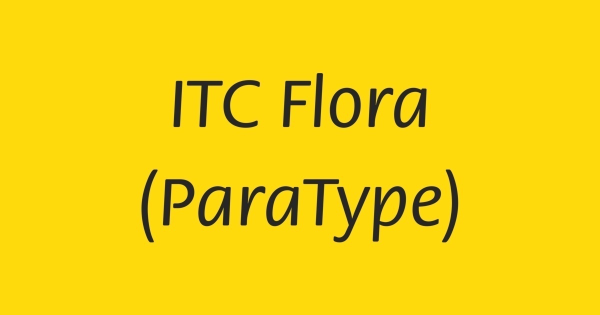 Пример шрифта ITC Flora