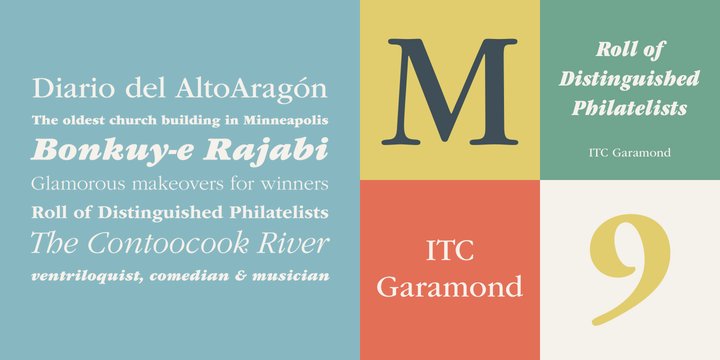 Пример шрифта ITC Garamond Handtooled Bold Italic