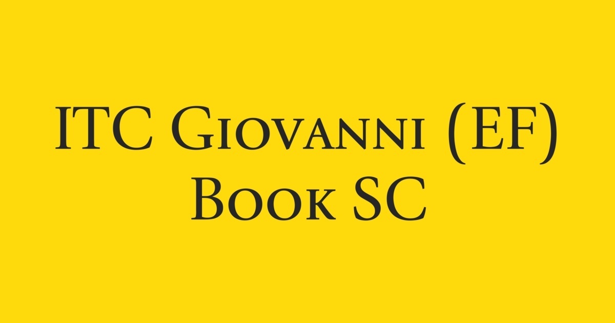 Пример шрифта ITC Giovanni