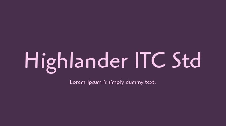 Пример шрифта ITC Highlander