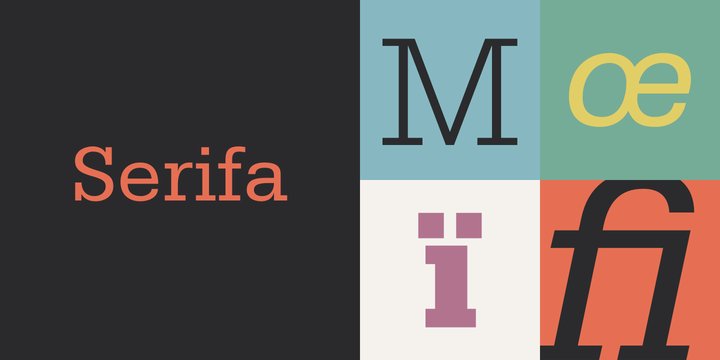 Пример шрифта Serifa Italic