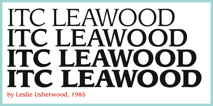 Пример шрифта ITC Leawood