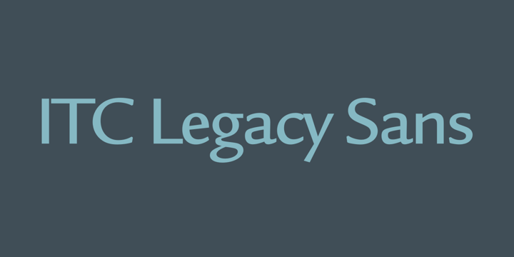 Пример шрифта ITC Legacy Sans