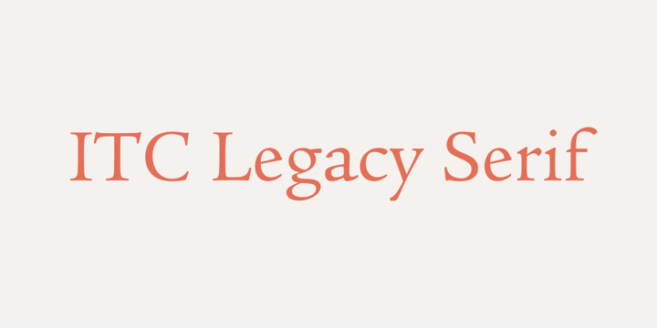 Пример шрифта ITC Legacy Serif