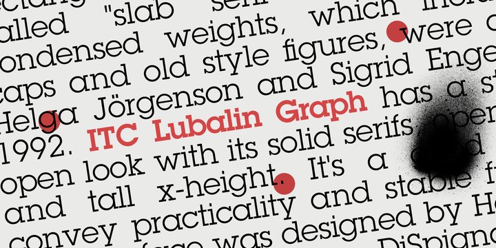 Пример шрифта ITC Lubalin Graph Book