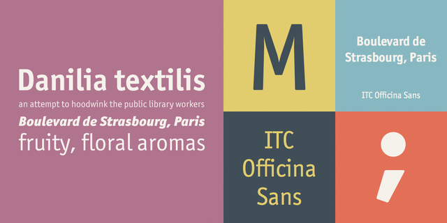 Пример шрифта ITC Officina Sans