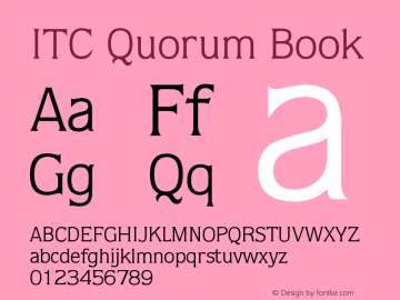 Пример шрифта ITC Quorum