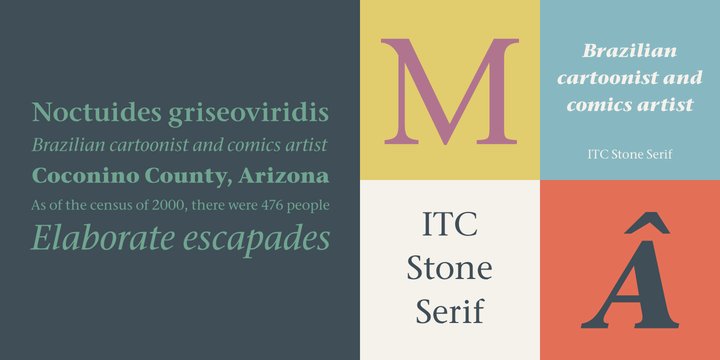 Пример шрифта ITC Stone Serif Semibold Italic