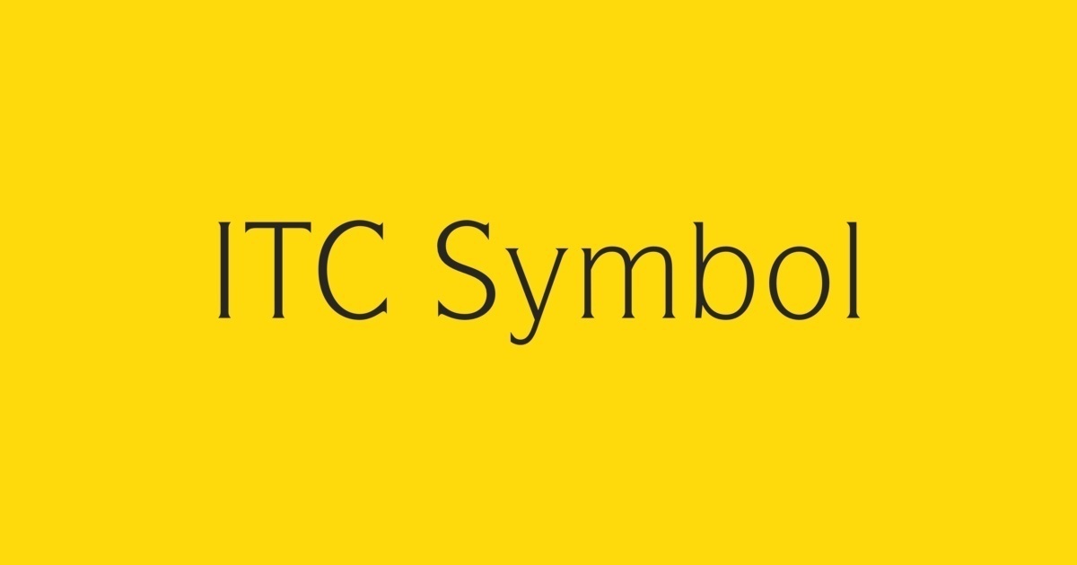 Пример шрифта ITC Symbol