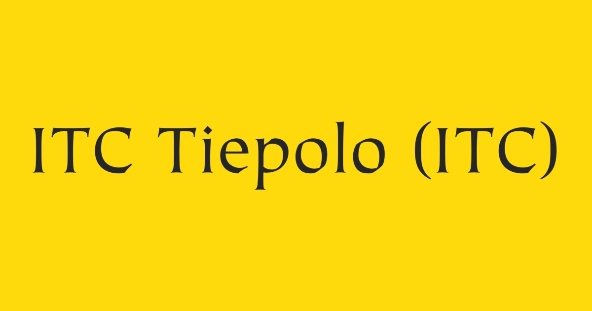 Пример шрифта ITC Tiepolo