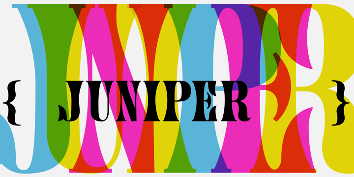Пример шрифта Juniper