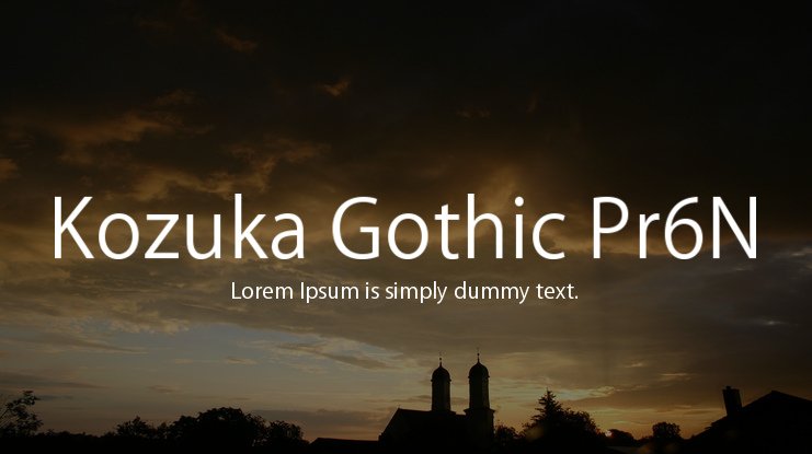 Пример шрифта Kozuka Gothic Pr6N