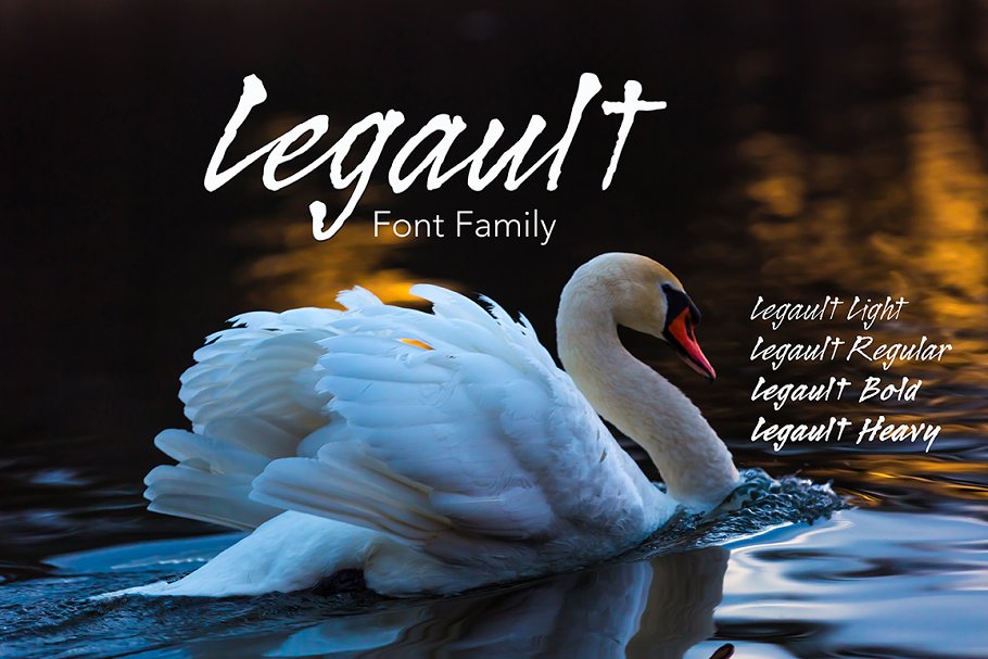 Пример шрифта Legault