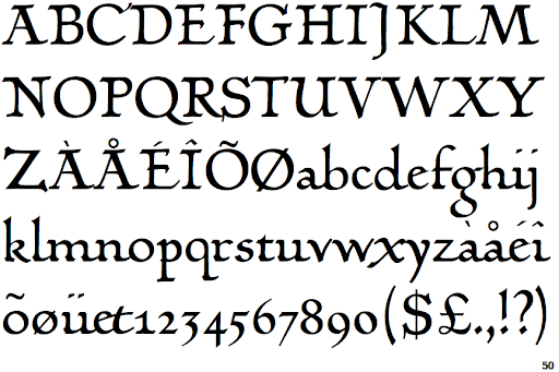 Пример шрифта Linotype Holiday Pi