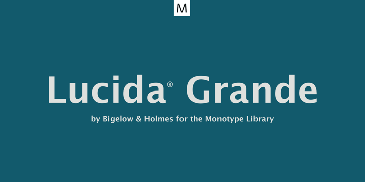 Пример шрифта Lucida Grande