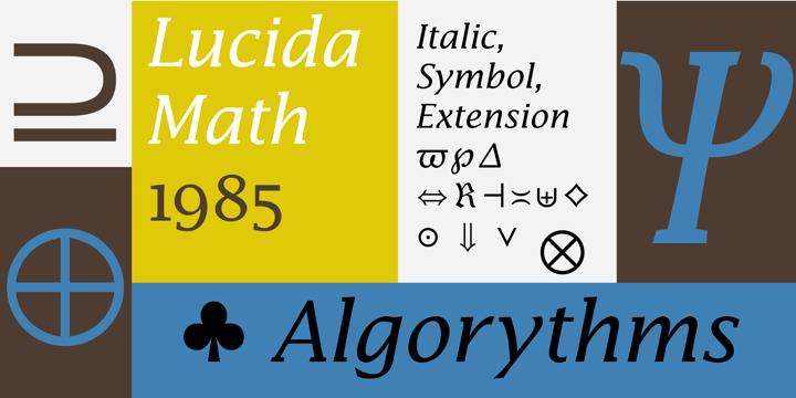 Пример шрифта Lucida Math