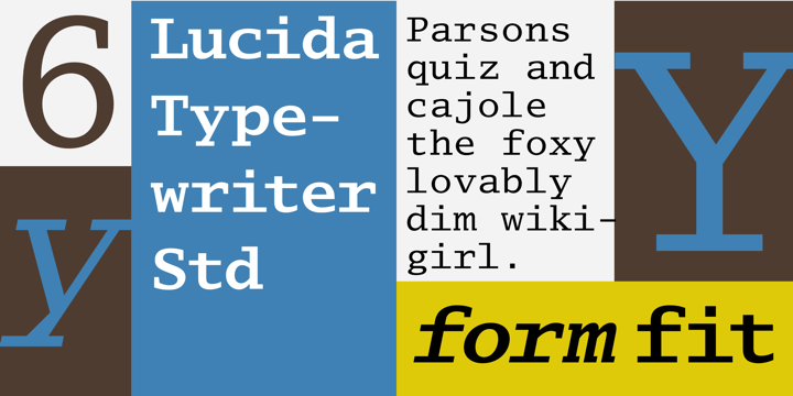 Пример шрифта Lucida Typewriter