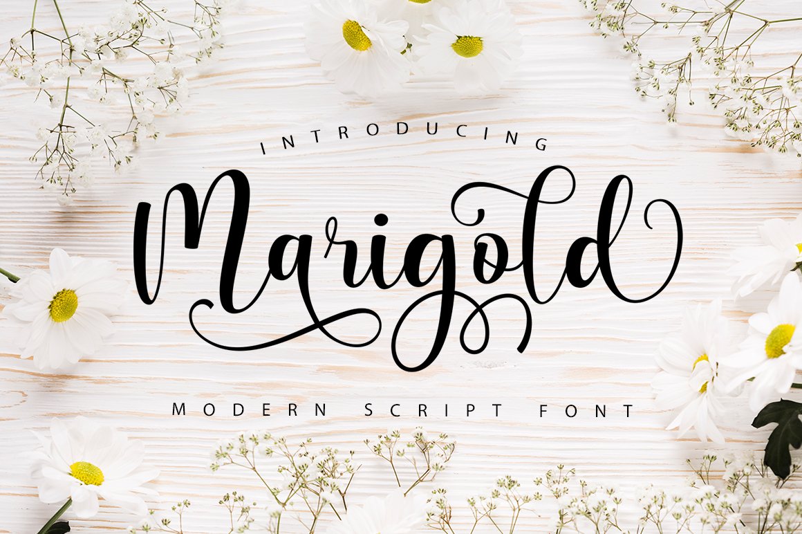 Пример шрифта Marigold Regular