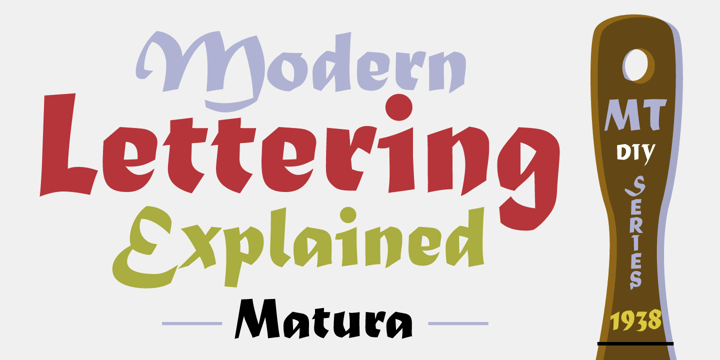 Пример шрифта Matura
