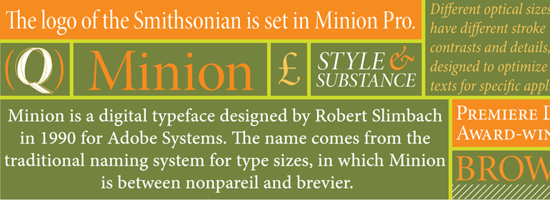 Пример шрифта Minion Black