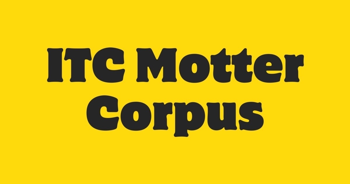 Пример шрифта ITC Motter Corpus