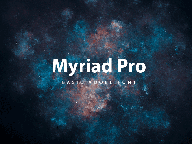 Пример шрифта Myriad