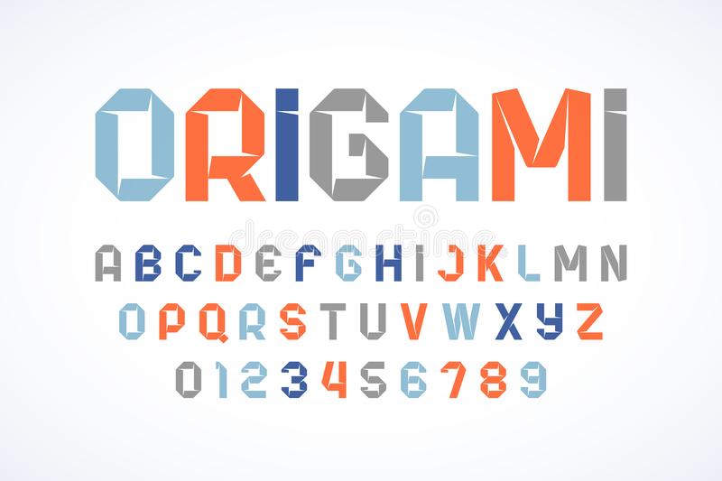 Пример шрифта Origami