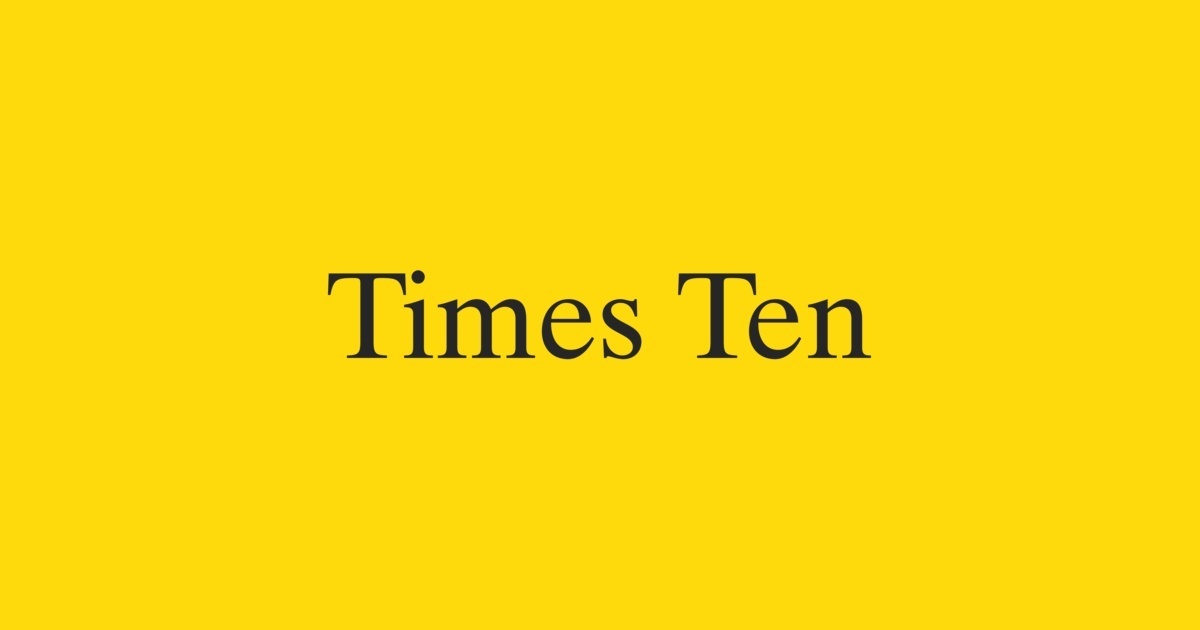 Пример шрифта Times Ten Bold