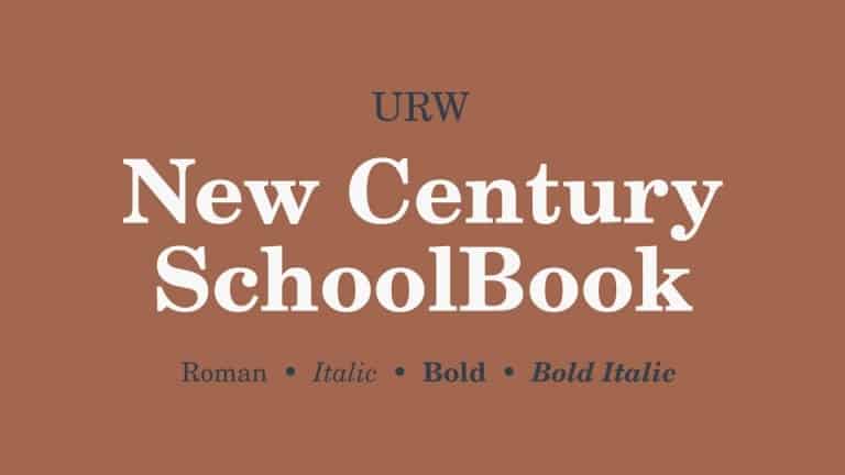 Пример шрифта New Century Schoolbook