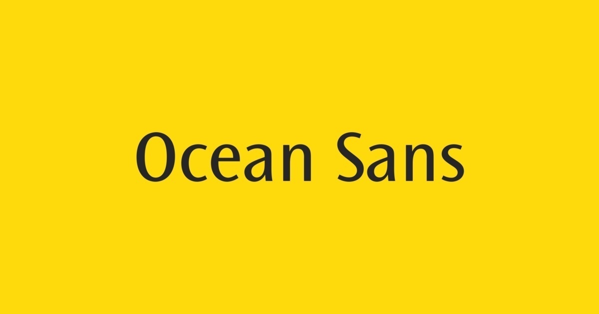 Пример шрифта Ocean Sans