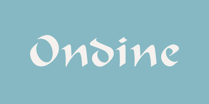 Пример шрифта Ondine