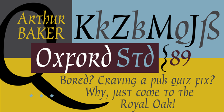 Пример шрифта Oxford