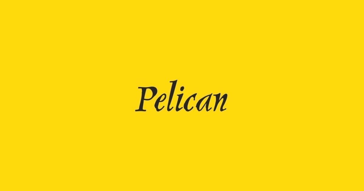 Пример шрифта Pelican