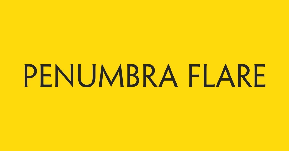Пример шрифта Penumbra Flare