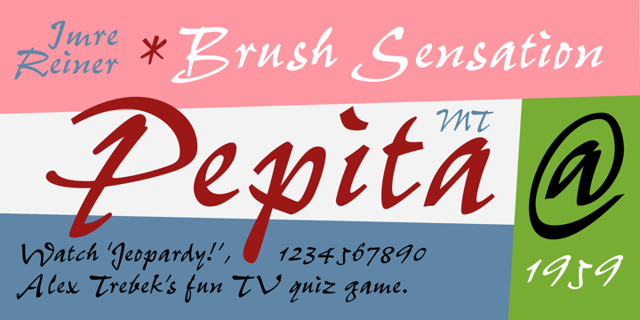 Пример шрифта Pepita
