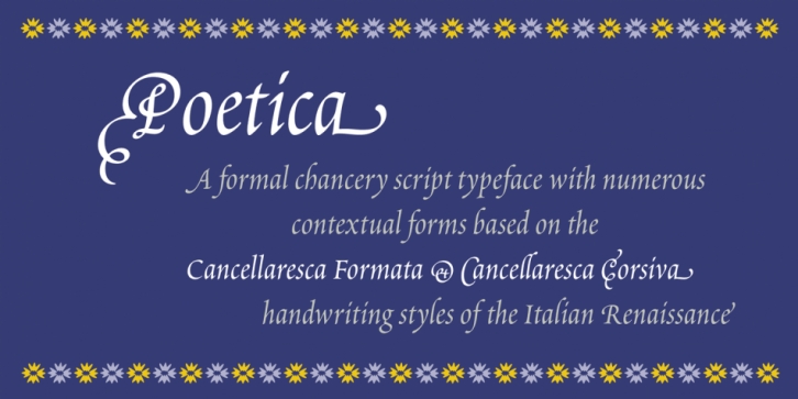 Пример шрифта Poetica