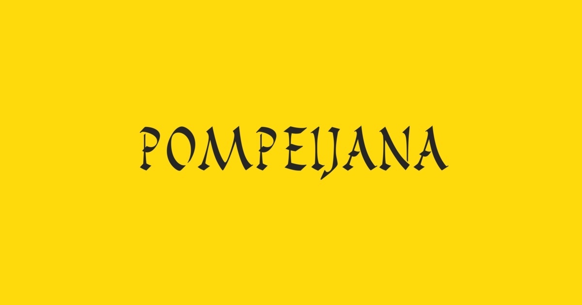 Пример шрифта Pompeijana