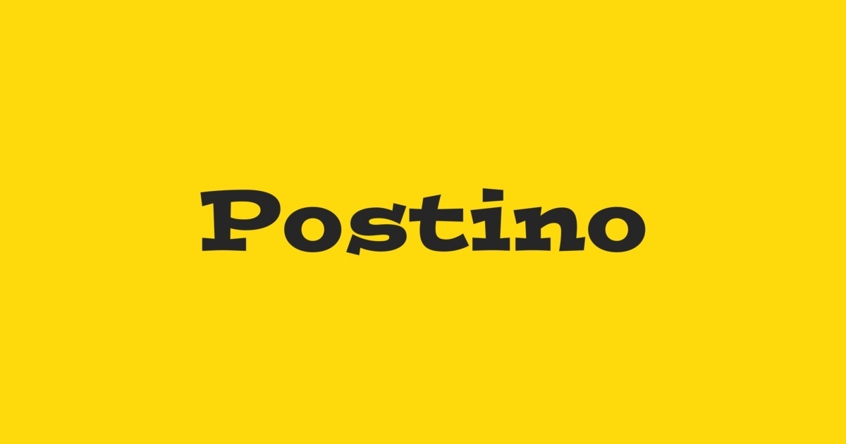 Пример шрифта Postino Italic