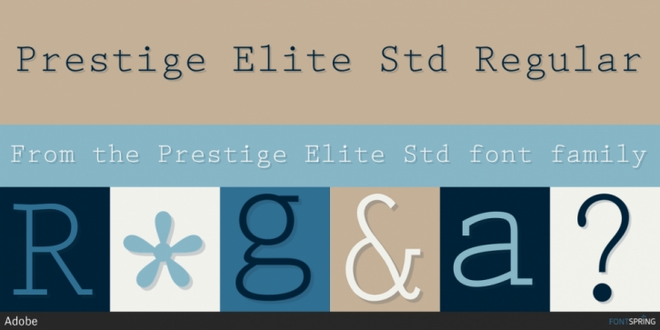 Пример шрифта Prestige Elite