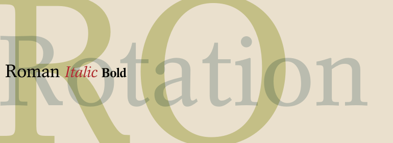 Пример шрифта Rotation Bold